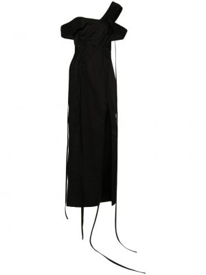 Βαμβακερή μάξι φόρεμα Jade Cropper μαύρο