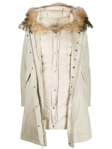 Parkas med huva Woolrich vit