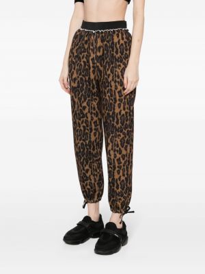 Leopardimustriga puuvillased püksid Undercover
