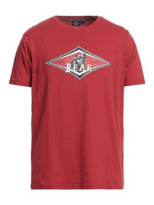 T-shirt di cotone Bear rosso