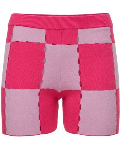 Pantaloni scurți din bumbac Jacquemus roz