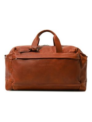 Кожаная дорожная сумка Brunello Cucinelli коричневая