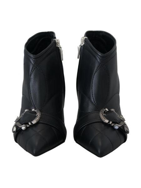 Botines de tacón alto con hebilla Dolce & Gabbana negro