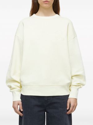 Sweatshirt mit stickerei aus baumwoll Closed weiß