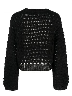 Sweter z okrągłym dekoltem Merci czarny