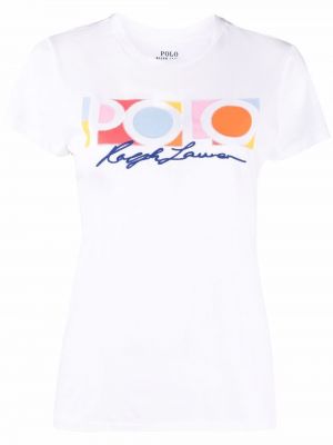 T-shirt mit stickerei Polo Ralph Lauren weiß