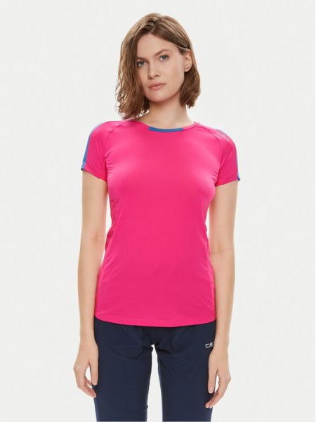 Slim fit priliehavé športové tričko Cmp ružová