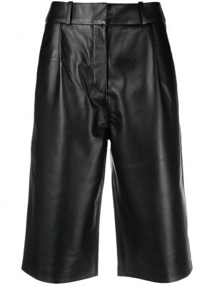 Kožne bermuda kratke hlače Kassl Editions crna