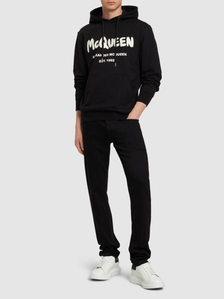 Pamuk ince dar kot pantolon Alexander Mcqueen siyah