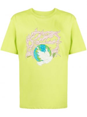 Bombažna majica s potiskom Paccbet zelena