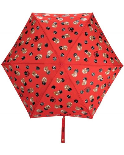 Regenschirm mit print Moschino rot
