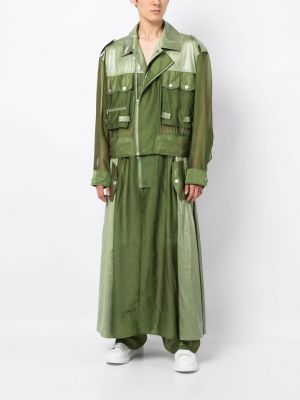 Průsvitná bunda Feng Chen Wang zelená