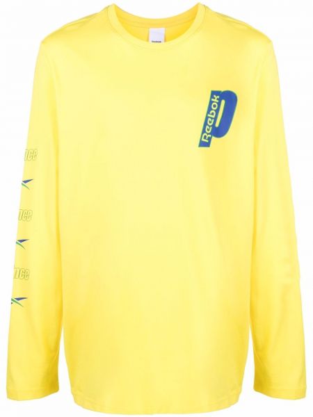 Camiseta con estampado Reebok amarillo