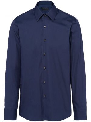 Βαμβακερό πουκάμισο Prada μπλε