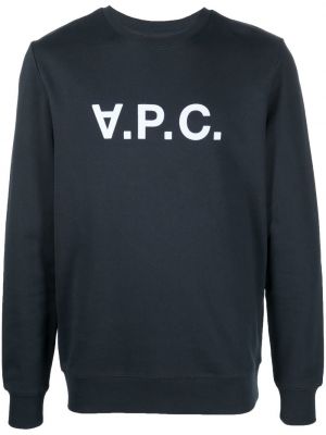 Rund hals trykt sweatshirt A.p.c. blå