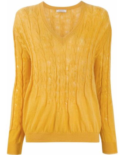 Jersey de punto de tela jersey Nina Ricci amarillo