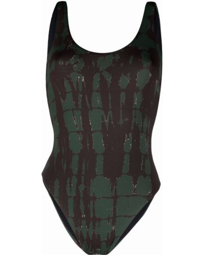 Bañador con estampado con estampado abstracto P.a.r.o.s.h. verde
