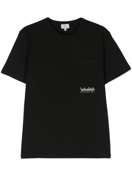 Pamučna majica Woolrich crna