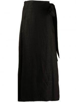 Λινή φόρεμα Bondi Born μαύρο