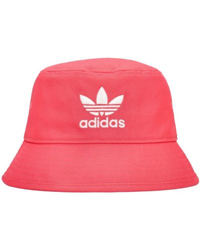 Памучна шапка Adidas Originals розово