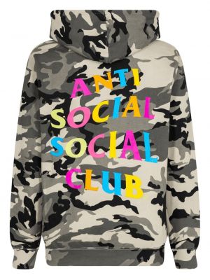 Kapučdžemperis ar apdruku kamuflāžas Anti Social Social Club