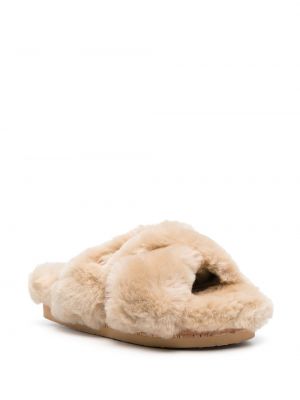 Sandale mit stickerei ohne absatz See By Chloé beige
