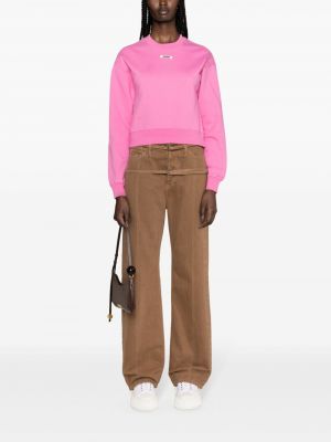 Sweatshirt aus baumwoll Jacquemus pink
