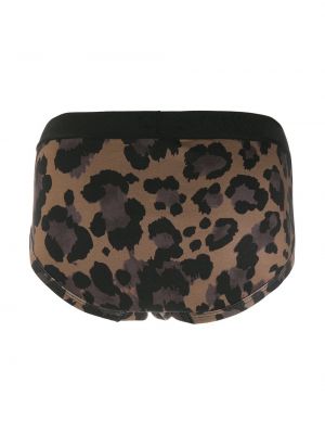 Leopardí bavlněné boxerky Tom Ford hnědé