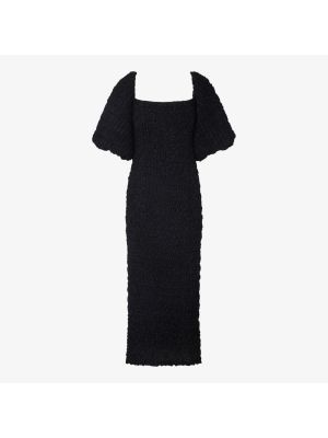 Платье миди с квадратным вырезом By Malina черный