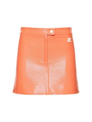Mini sukně Courrèges oranžové