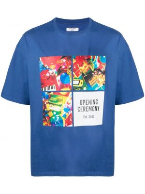 Camiseta con estampado Opening Ceremony azul