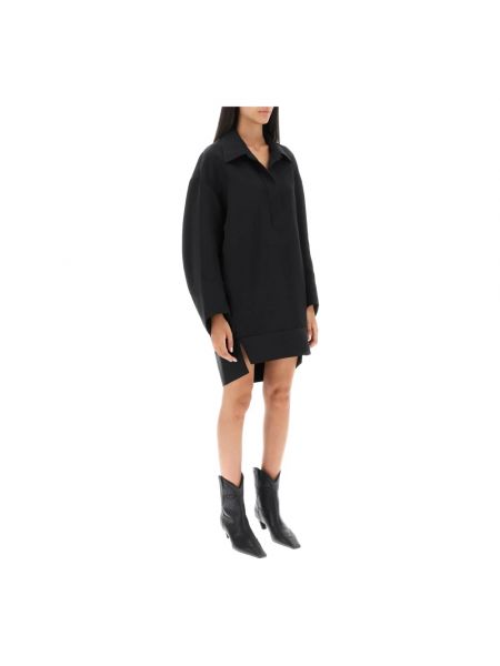 Sukienka mini oversize Khaite czarna