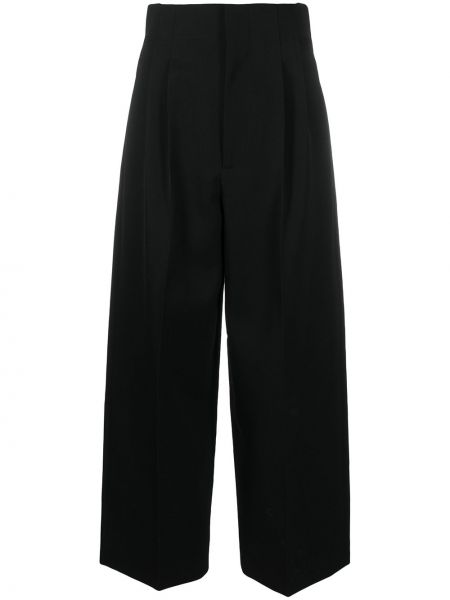 Pantalones de cintura alta bootcut Bottega Veneta negro
