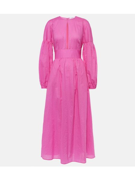 Хлопковое длинное платье Marysia розовое