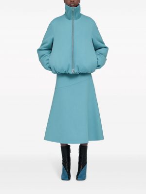 Kašmírová péřová bunda Jil Sander modrá