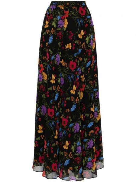 Maksi suknja s cvjetnim printom s printom Sachin & Babi crna