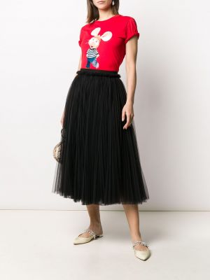 Tylové midi sukně Dolce & Gabbana černé