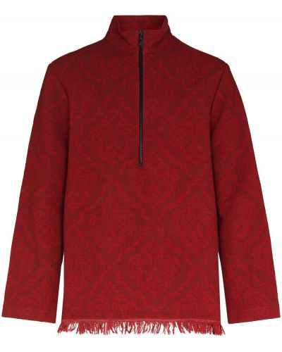 Jersey manga larga de tela jersey de tejido jacquard Marine Serre rojo