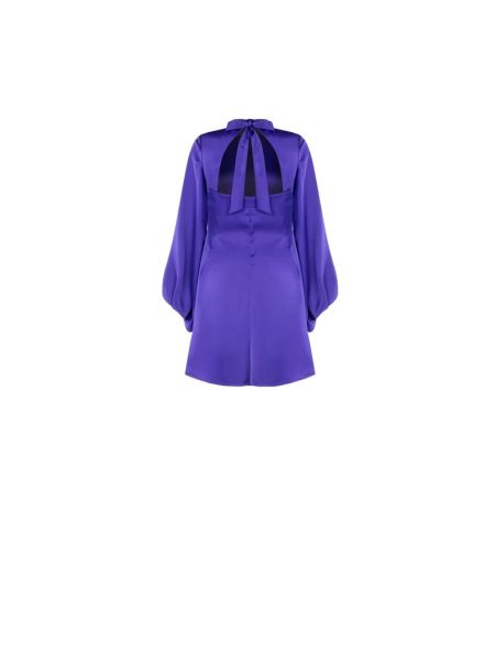 Mini vestido de raso Rinascimento violeta