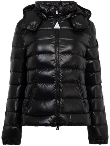 Hupullinen pitkä takki Moncler musta