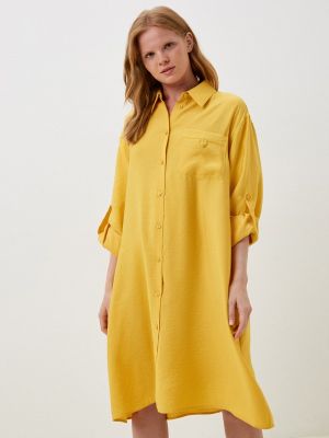 Платье-рубашка Vittoria Vicci желтое