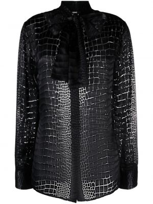 Блуза с панделка Versace черно