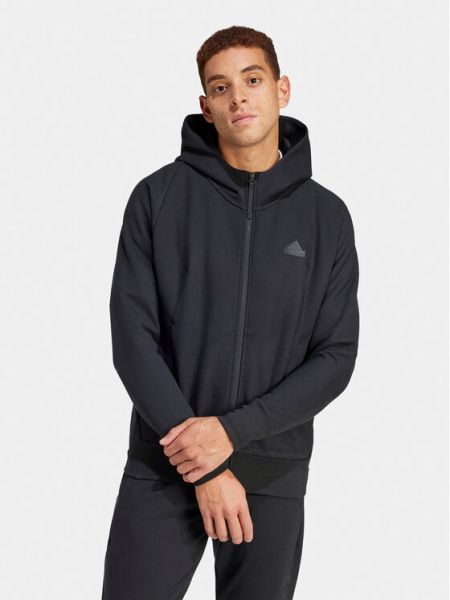 Relaxed fit džemperis su gobtuvu Adidas juoda