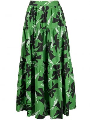 Midi sukně Staud zelené