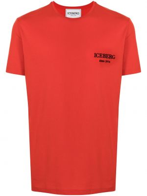 Camiseta con estampado Iceberg rojo