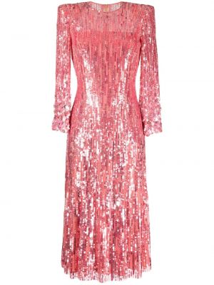 Midi haljina Jenny Packham ružičasta