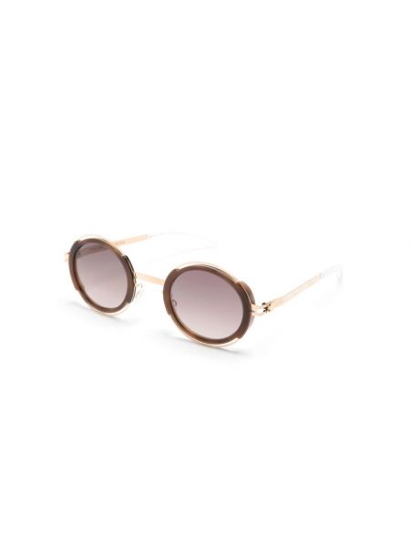 Okulary przeciwsłoneczne z perełkami Mykita brązowe