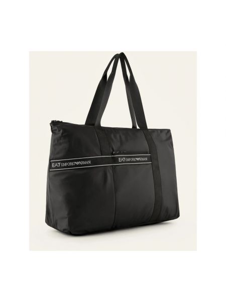 Shopper handtasche mit taschen Ea7 Emporio Armani schwarz