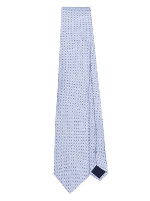 Cravată cu imprimeu geometric Corneliani albastru