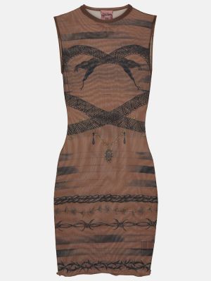 Jersey mustriline kleit Jean Paul Gaultier